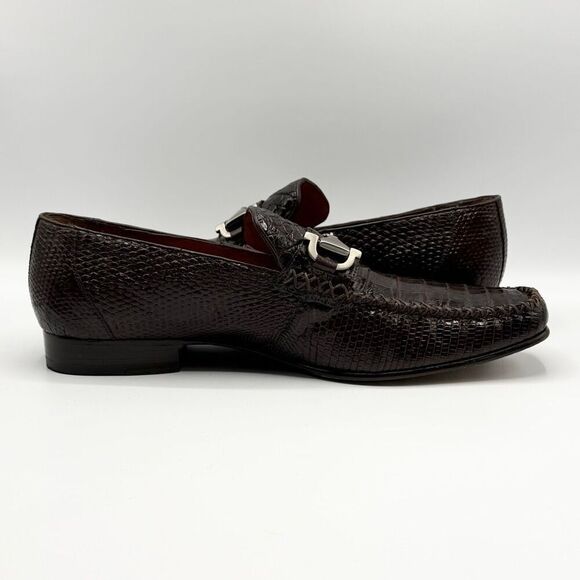 Romano Exotic Alligator Leather Brown Handmade in Mexico Dark Brown Loafers Styl main image 7